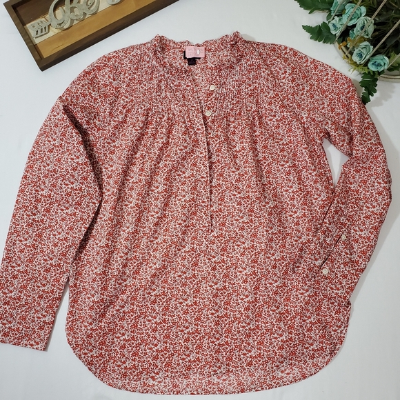 J. Crew Tops - J. Crew Ruffle Liberty Popover Chamomile J. Crew Tops - J. Crew Ruffle Liberty Popover Chamomile